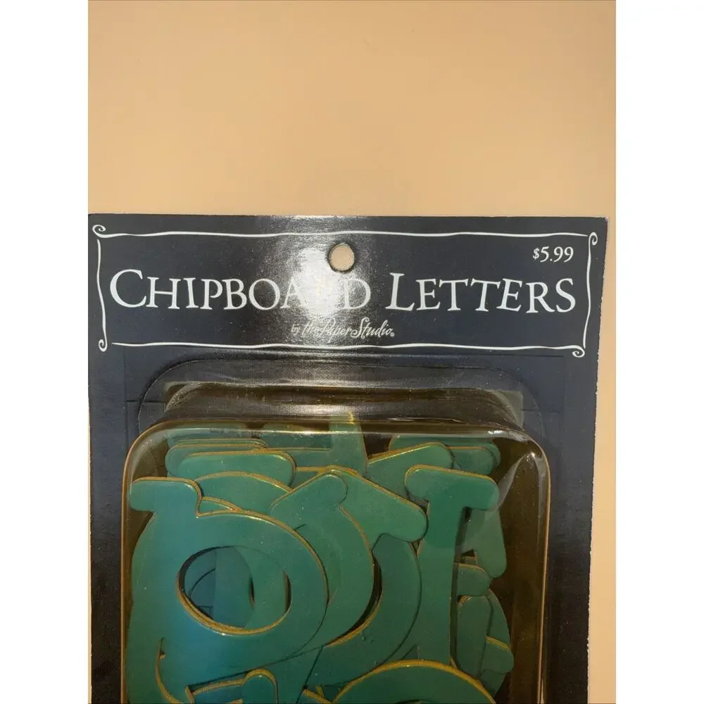 The PAPER STUDIO Chip Board Letters 31 Letters VTG 2006 Great For Scrapbooking